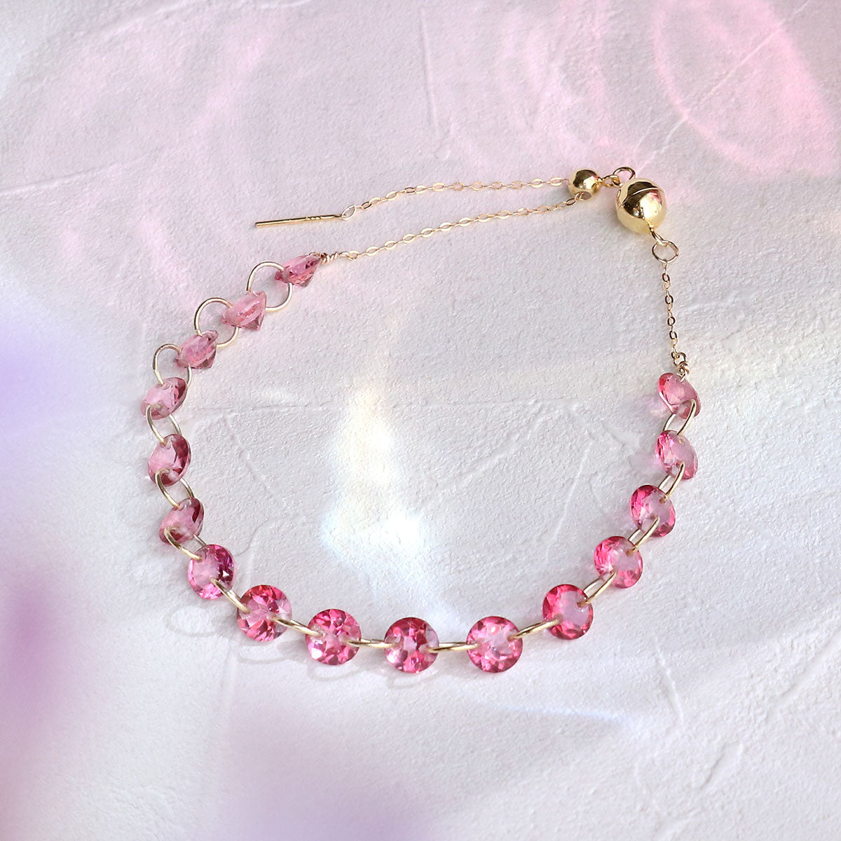 ピンクトパーズ ブレスレット Silver925 18KGP | ブラジル産宝石