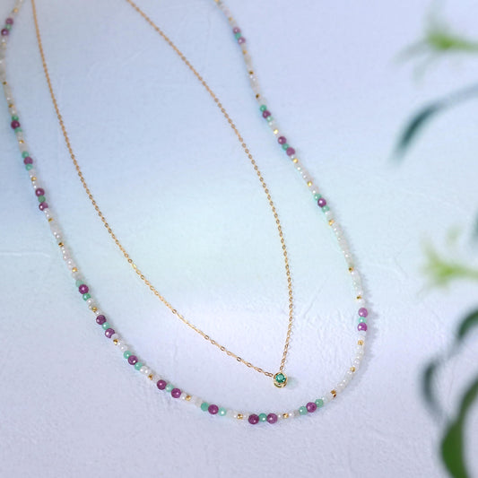 エメラルド ネックレス SIilver925 5月誕生石ジュエリー