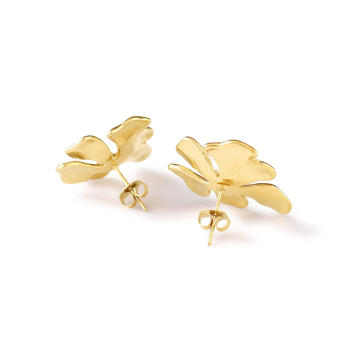 スミレフラワーピアス｜18K Gold Plate