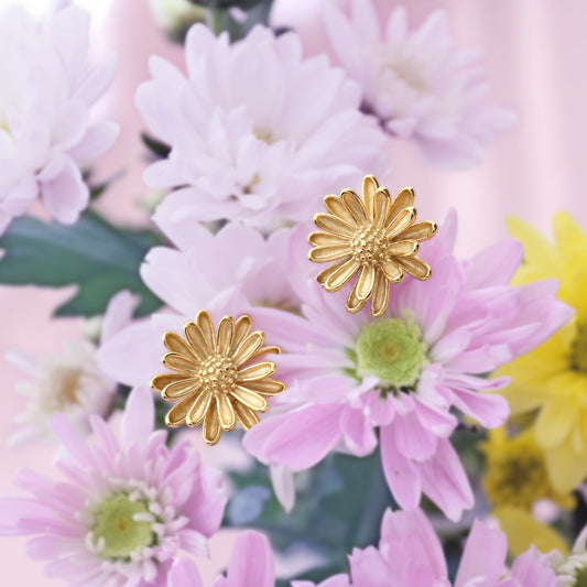 【9/9(火)18:00発売開始】デイジーフラワーピアス｜18K Gold Plate
