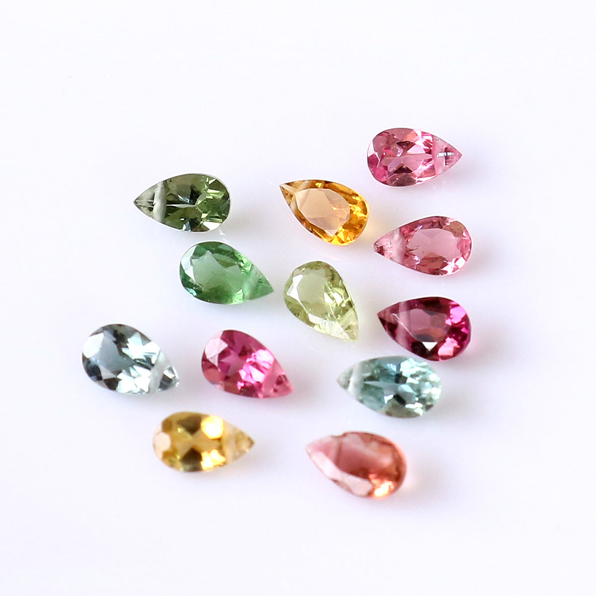 【10月誕生石】マルチカラートルマリンペアシェイプチョーカーネックレス｜ Silver925