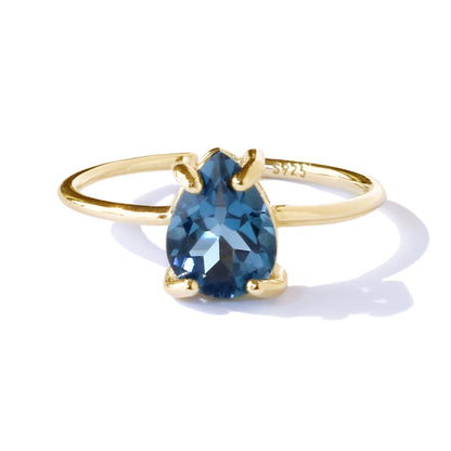 ロンドンブルートパーズリング ゴールドバージョン