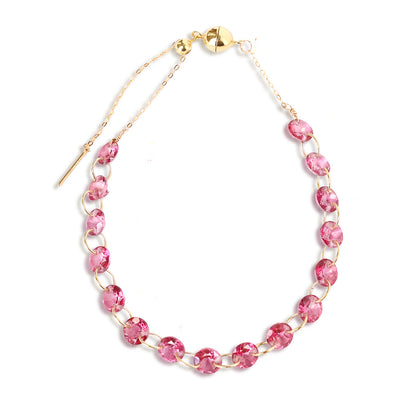 ピンクトパーズ ブレスレット 石の詳細 ラウンドカット