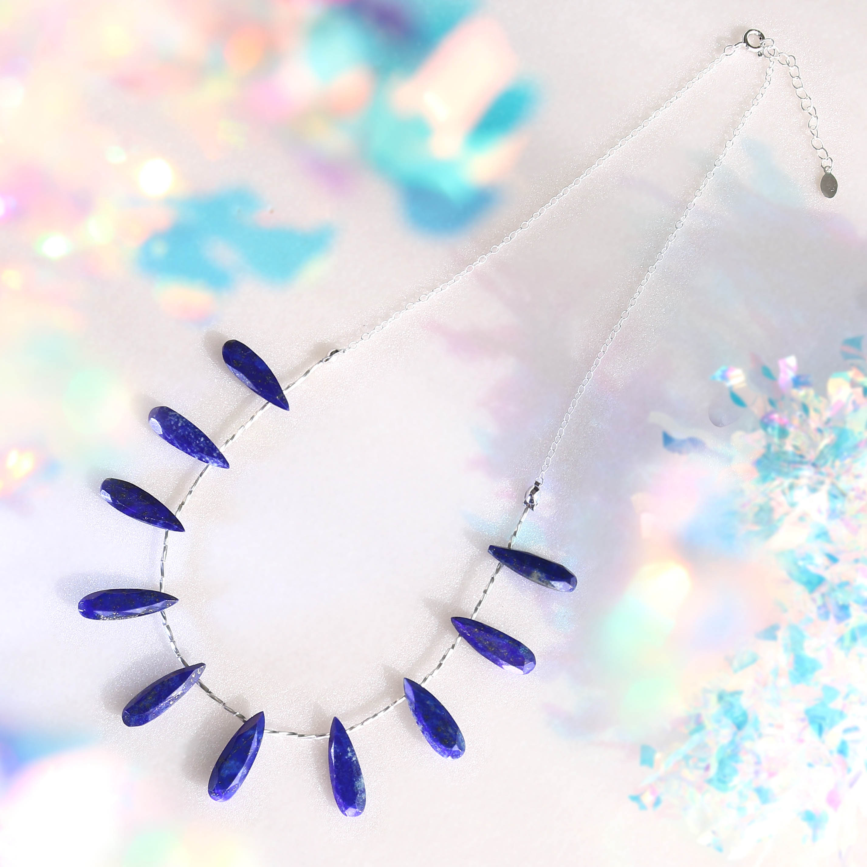 白妙◆ブルーカルセドニー×ブルームーンストーン×カイヤナイトピアス✧リリー 白妙様専用◇ブルーカルセドニー×ブルームーンストーン×カイヤナイト