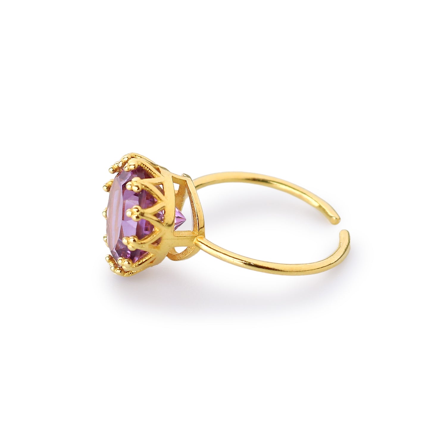アメジストミレニアムカットリング サイドビュー