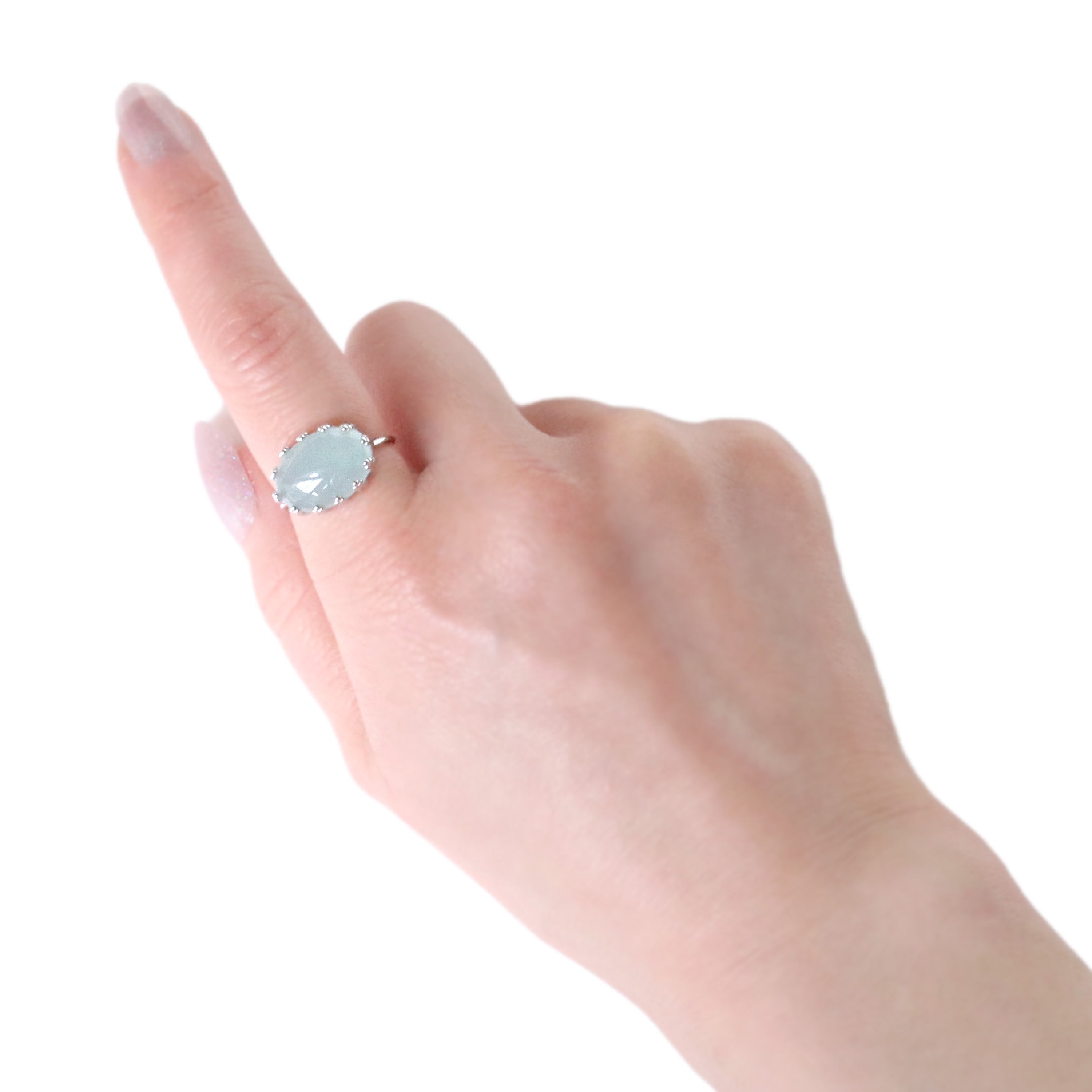 ミルキーアクアマリンリング カボションカット Silver925 | 3月誕生石