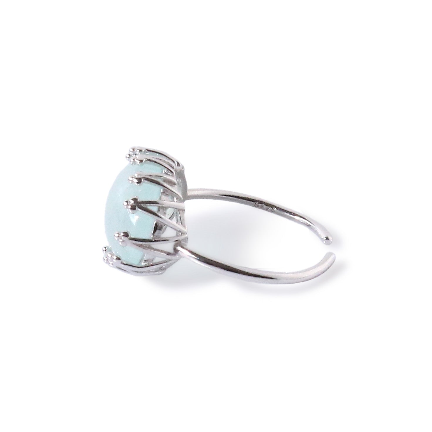 ミルキーアクアマリンリング カボションカット Silver925 | 3月誕生石