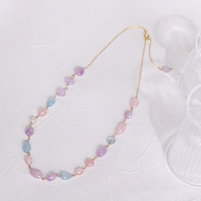 ミックスストーンタンブルカットネックレス｜Silver 928