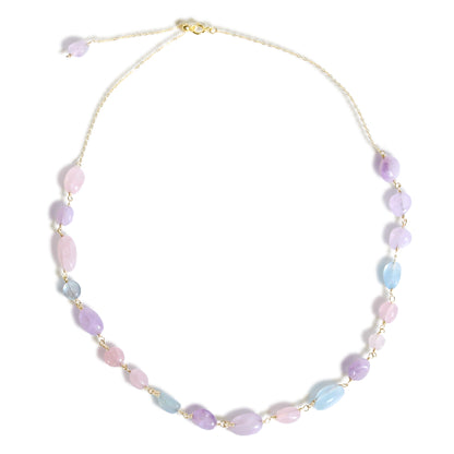 ミックスストーンタンブルカットネックレス｜Silver 928