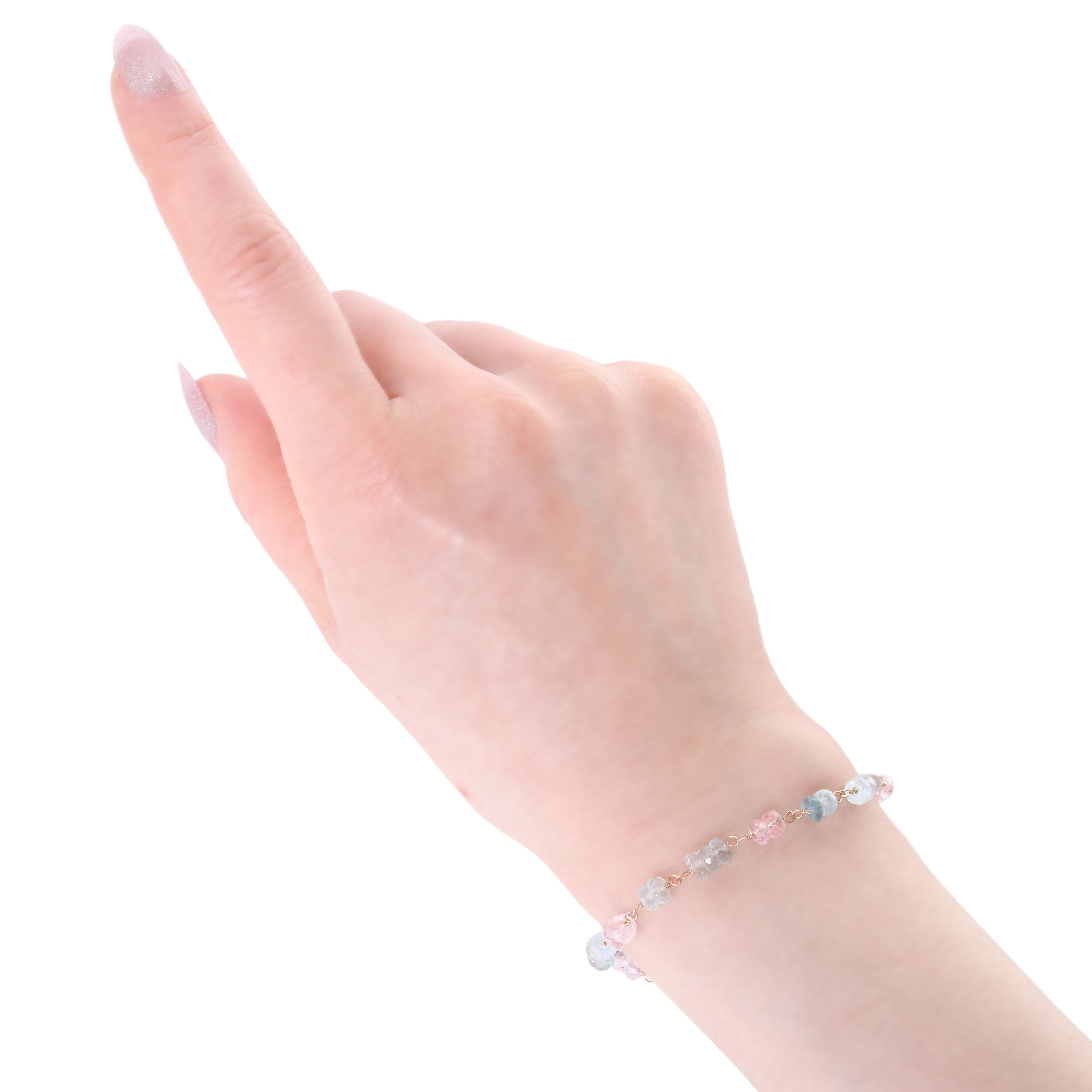 モルガナイト&アクアマリン ブレスレット Silver925 | ブラジル産 3月